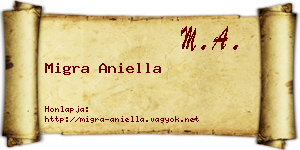 Migra Aniella névjegykártya